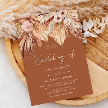 Small Our Bohemian Wedding: Terracotta Dried Floral Boho Front View
