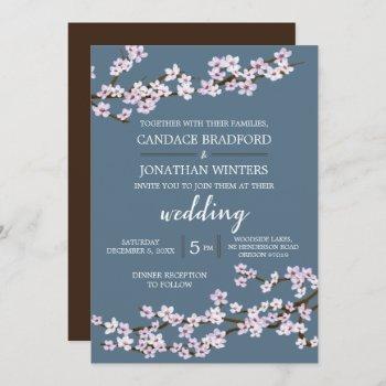 Small Painted Cherry Blossoms Wedding Front View