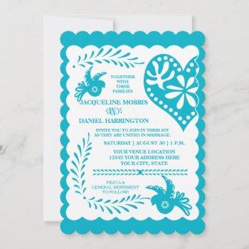 papel picado mexican fiesta wedding banner theme invitation