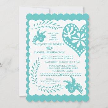 papel picado mexican fiesta wedding banner theme invitation