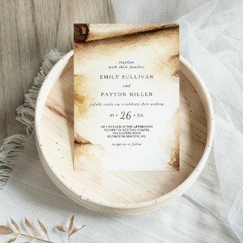 Small Paper Scroll Rustic Country Wedding Front View