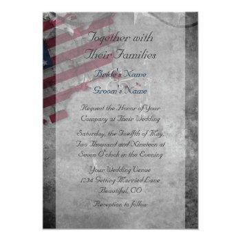Small Patriotic Us American Flag And Stars Wedding Back View