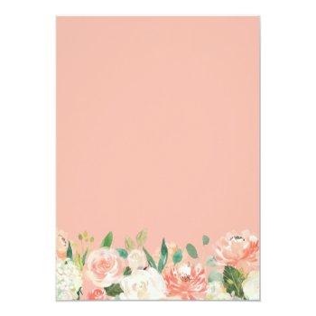 Small Peach And Coral Floral Wedding Couples Shower Back View