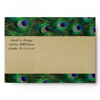 Small Peacock Envelopes Front View