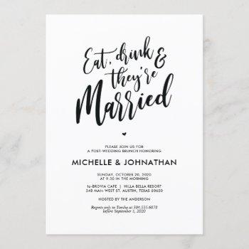 perfect calligraphy post wedding brunch invites