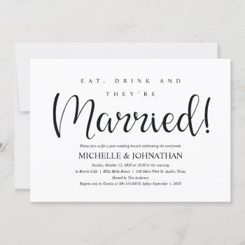 Small Perfect Rustic Post Wedding Brunch Invites Front View