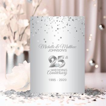 Small Personalized 25th Silver Wedding Anniversary Front View