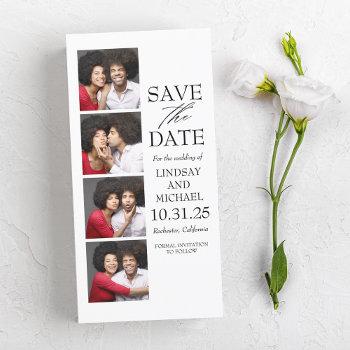 Small Photo Booth Bookmark Style Modern Save The Date Front View