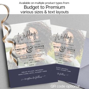 photo wedding invitation budget overlay text leahg flyer