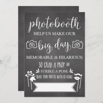 Small Photobooth Hashtag Wedding Party Sign Front View