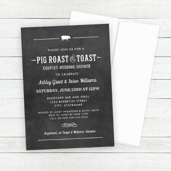 Small Pig Roast And Toast Chalkboard Couples Shower Front View
