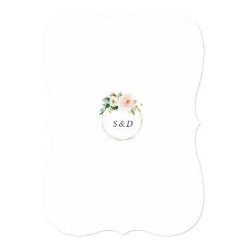 Small Pink Cream Floral Wedding Try Again Save New Date Back View