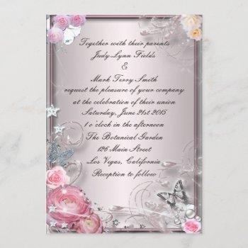 Small Pink Floral And Butterfly Front View