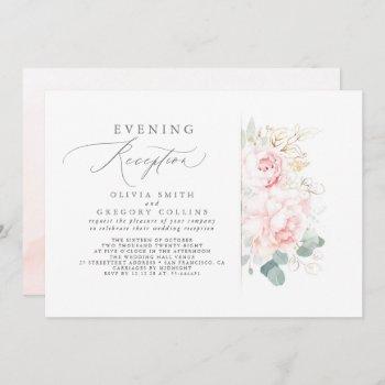 Small Pink Flowers Greenery Elegant Evening Reception Front View