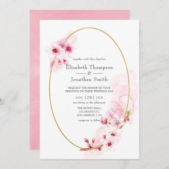 Small Pink Spring Cherry Blossom Wedding Front View