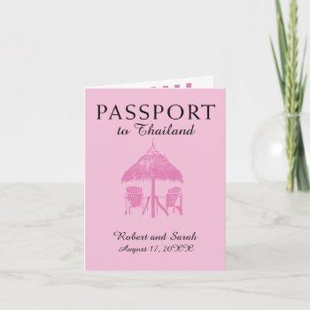 Small Pink Thailand Wedding Passport Front View