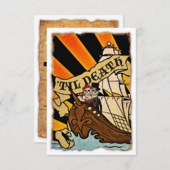 pirate ship wedding invitations