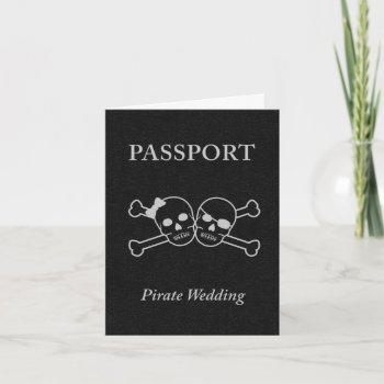 pirate wedding passport invitation