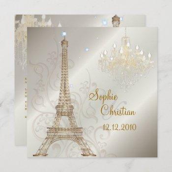 Small Pixdezines La Tour Eiffel/paris/crystal Chandelier Front View