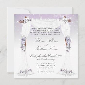 planetarium chuppah wedding invitation