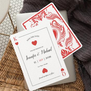 Small Playing  Las Vegas Wedding Save The Date Front View