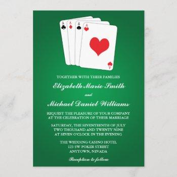 poker cards wedding invitation