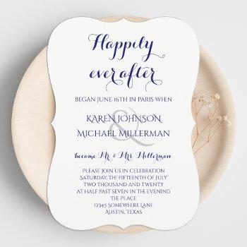Small Post Wedding Reception Happily Midnight Blue Front View