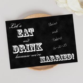 Small Post Wedding Reception  -- Chalkboard Front View