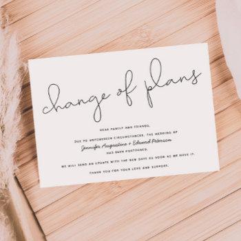 Small Postponed | Canceled | Change Of Plans Wedding Front View