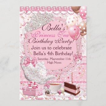 princess tea party invitation