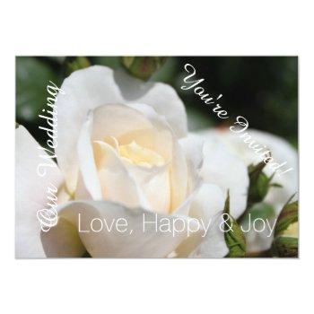 Small Pure White Rose Flowers Christian Wedding Back View