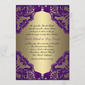 Small Purple And Gold Wedding Front View