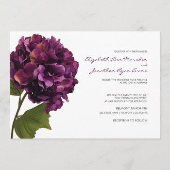 Small Purple Hydrangea - Floral Wedding Front View
