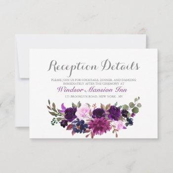 Small Purple Lavender Floral Boho Wedding Reception Front View