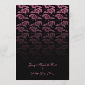 Small Purple Raven Gothic Wedding Front View