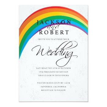 Small Rainbow Gay Wedding Front View