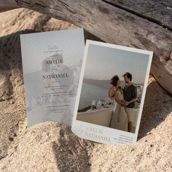 real foil | elegant 2 engagement photos wedding foil invitation