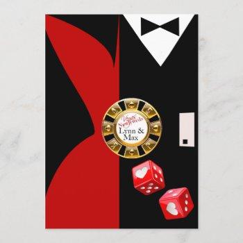 Small Red Black Vegas New Years Wedding Reception Front View