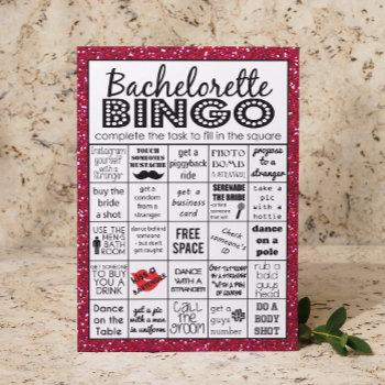 red hot bachelorette bingo, party game, challenge invitation