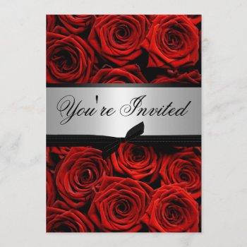 Small Red Roses Wedding Custom Front View