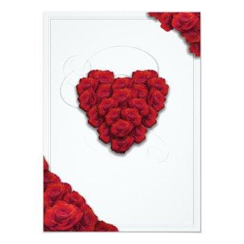 Small Red Roses Wedding  Changeable Background Back View