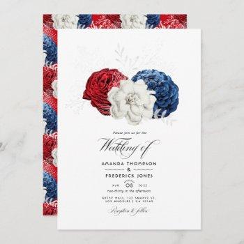 Small Red White And Blue Usa American Wedding Photo Front View