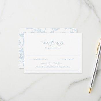 regency light blue allergy dietary note wedding rsvp card