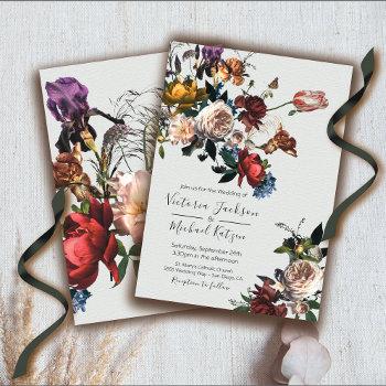 rembrandt floral light & airy wedding invitation