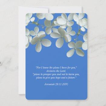 Small Renewing Vows Blue And White Floral Front View