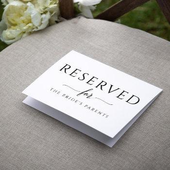  reserved tent card romantic calligraphy wedding