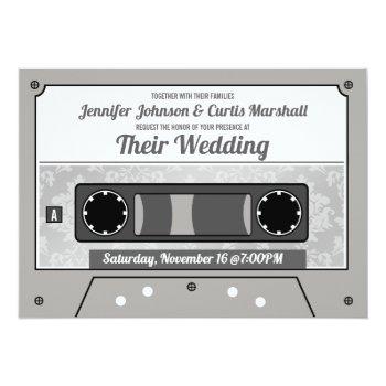 Small Retro Cassette Tape Wedding Front View