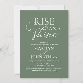 rise and shine, post wedding brunch party invitation