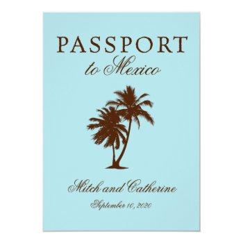 Small Riviera Maya Mexico Passport | Wedding Front View
