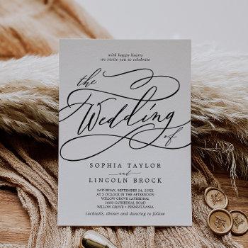 Small Romantic Calligraphy | Flourish The Wedding Of Front View